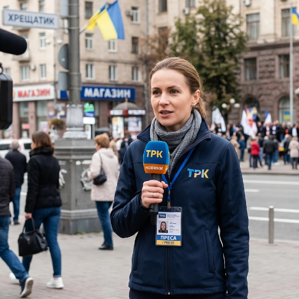 Журналіст з мікрофоном
